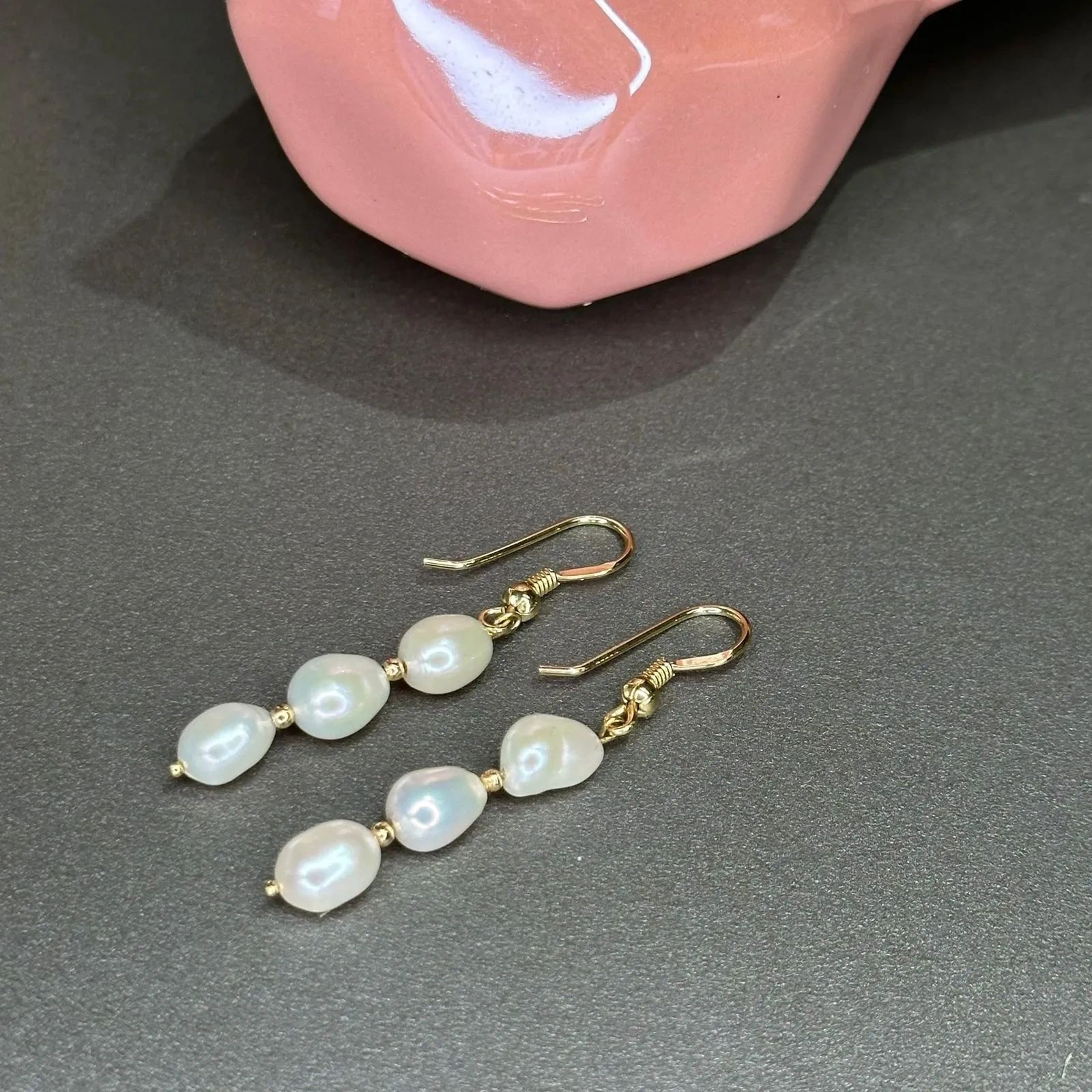 Baroque pearl drop earrings